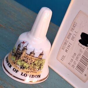 Mini Porcelain Bell Tower of London Collectible Souvenir Curio new with tag